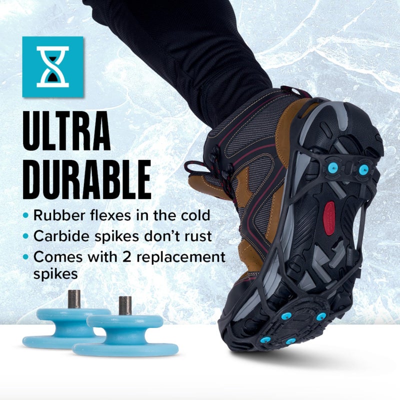 Due North Everyday G3 Ice Cleats for Shoes & Boots - Traction Spikes for Men & Women to Improve Grip on Snow & Ice - Image 5